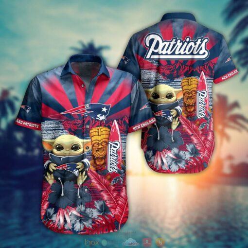 Baby Yoda New England Patriots NFL Hawaiian Shirt and short
