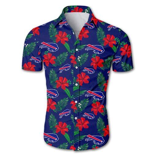 Buffalo Bills Hawaiian Aloha Shirts Floral Button