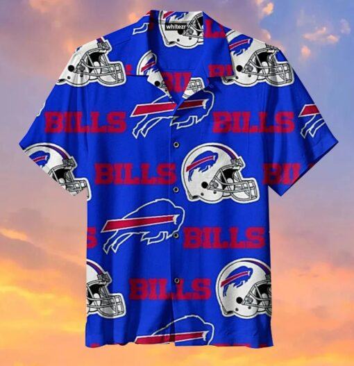 Buffalo Bills Hawaiian Shirt Buffalo Bills American Football Helmet Blue