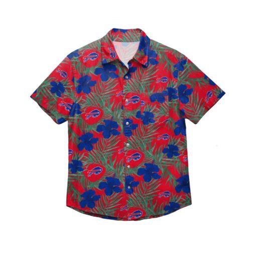 Buffalo Bills Hibiscus Button Shirt