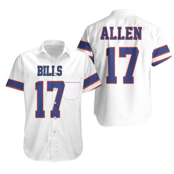 Buffalo Bills Josh Allen Game Royal Jersey Inspired Style Hawaiian Shirt V2
