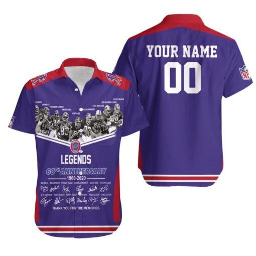 Buffalo Bills Legends Sign 60Th Anniversary Afc West Champions Snoopy Fan Personalized Hawaiian Shirt