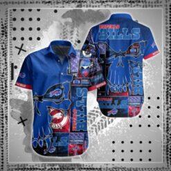 Buffalo Bills Skull all over print Hawaiian Shirt-hothawaiianshirt