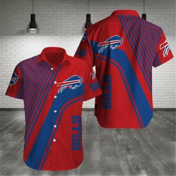Buffalo Bills Stripes Casual hawaiian Shirt-hothawaiianshirt