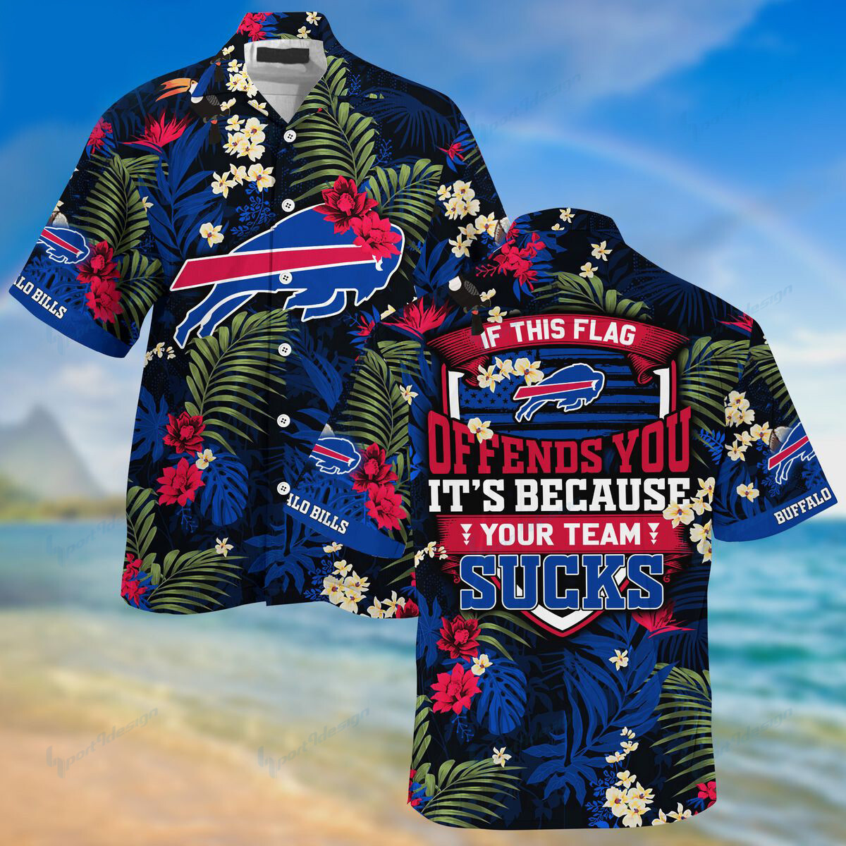 Buffalo Bills Summer tropical Hawaiian Shirt sucks