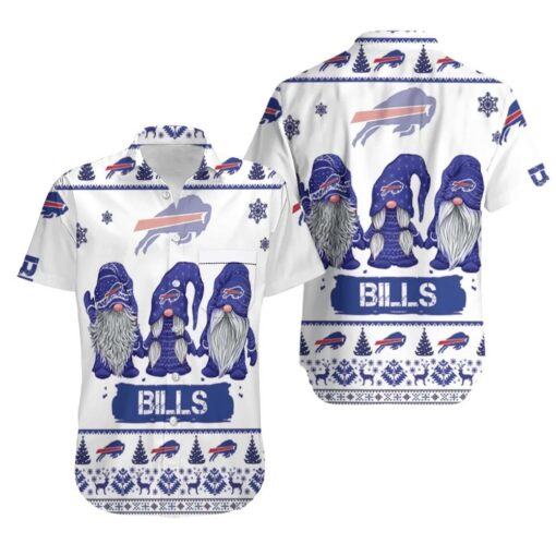 Christmas Gnomes Buffalo Bills 3D Hawaiian Shirt-hothawaiianshirt