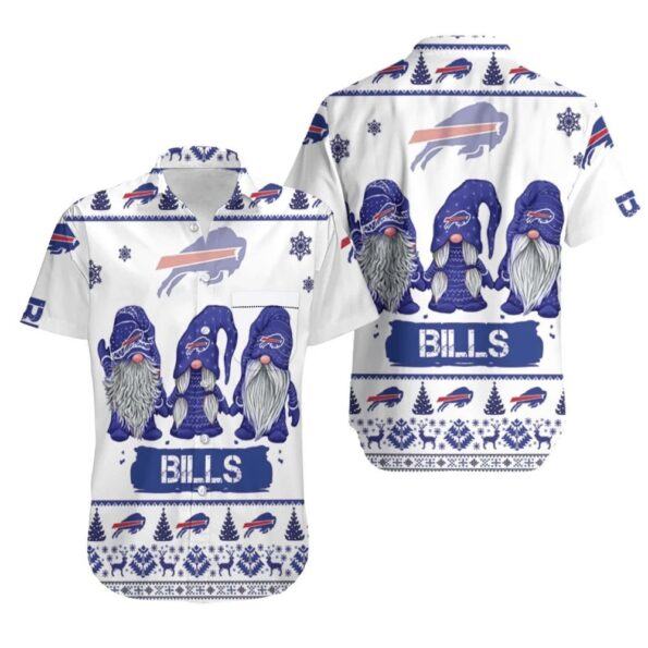 Christmas Gnomes Buffalo Bills 3D Hawaiian Shirt-hothawaiianshirt