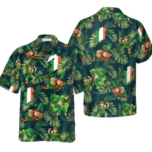 Happy Saint Patrick's Day Irish Leprechaun Hawaiian Shirt- hot hawaiian shirt