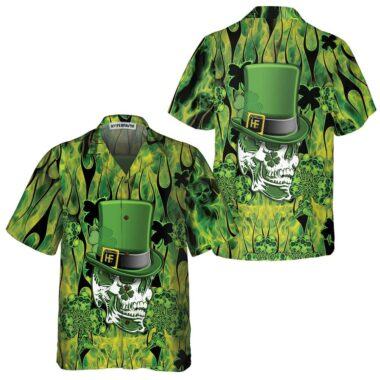 Irish Skull Saint Patricks hot Hawaiian Shirt Cool St Patrick's Day Gift