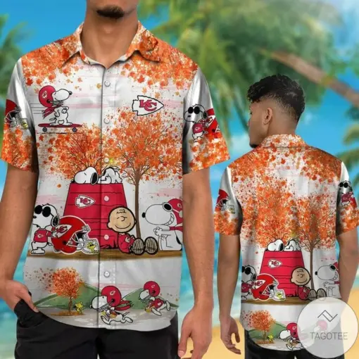 Kansas City Chiefs Snoopy Autumn custom hot hawaiian shirt for fan