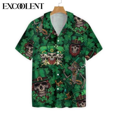 Leprechaun Skull Happy Saint PatrickS Day Aloha Hawaiian Shirts -hotHawaiian Shirt - St Patricks Day Gifts