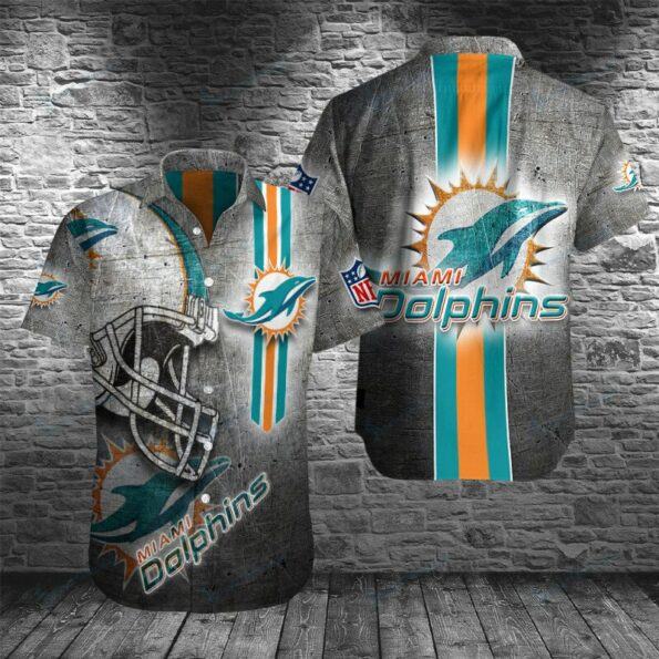 Miami Dolphins Button Shirt For Fan V2