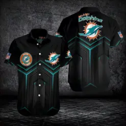 Miami Dolphins Button Shirt black-hyber for fan