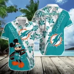 Miami Dolphins hawaiian Shirt Mickey surfer Summer