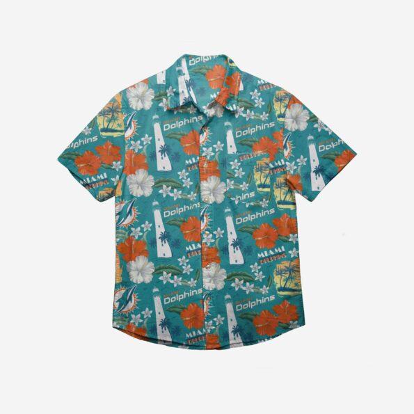 Miami Dolphins City Style Button Up Shirt - hothawaiishirt