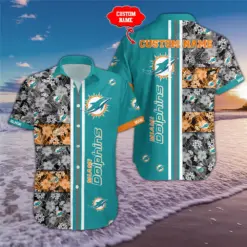 Miami Dolphins Floral face-off Summer hawaiian Shirt