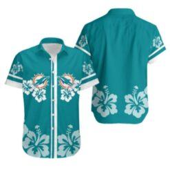 Miami Dolphins nfl Hawaiian Shirt hibiscus flower-hothawaiianshirt