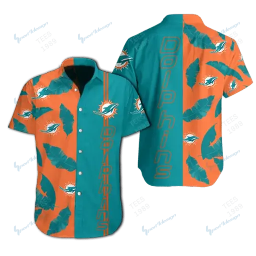 Miami Dolphins nfl Hawaiian Shirt face-off custom-hothawaiianshirt