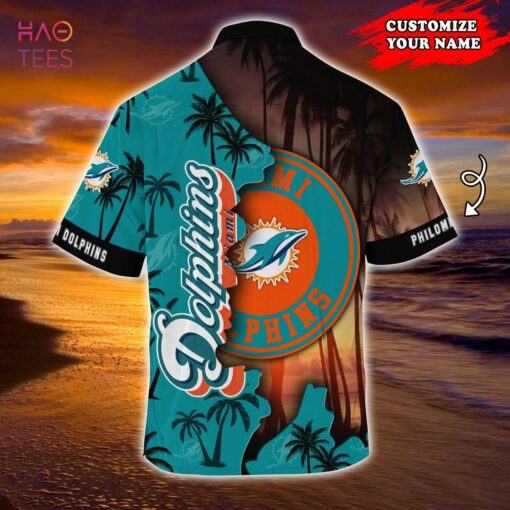 Miami Dolphins NFL Customized vitage logo Hawaiian Shirt