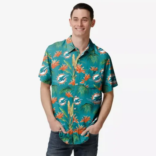 Miami Dolphins Victory Vacay Button Up Shirt - hothawaiianshirt