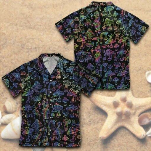 Mushroom Funny Tiedye Color Summer hot Hawaiian shirts