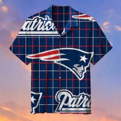 New England Patriots Striped Hawaiian Shirt 3D All Over Print