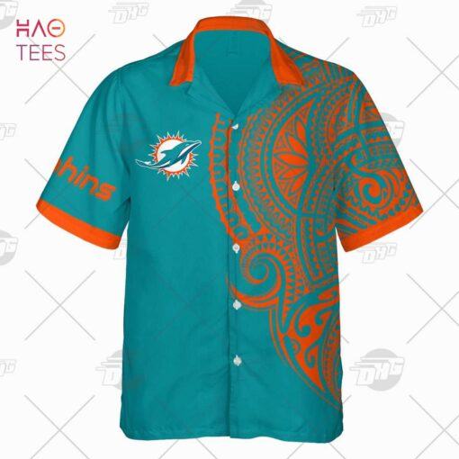 Personalize NFL Miami Dolphins Polynesian Tattoo Design Hawaiian Shirt custom name