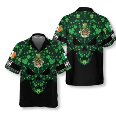 St Patrick’s Day Skull hot Hawaiian Shirt Cool Day Gift