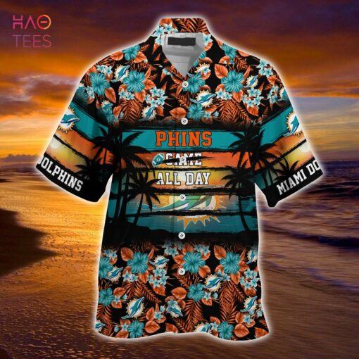 Miami Dolphins NFL Summer Hawaiian Shirt Floral Pattern football shirt