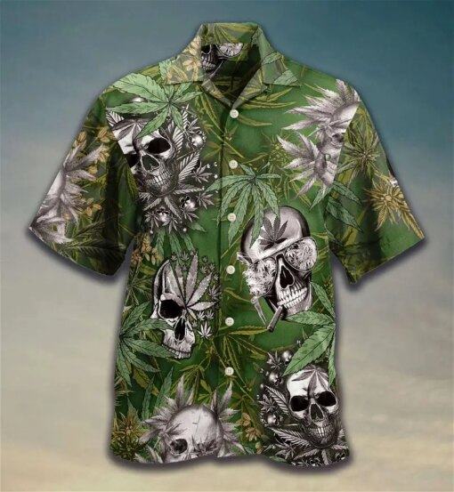 Weed Skull Tropical Pattern Summer hot Hawaiian shirts