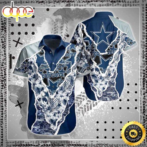 hothawaiianshirt Dallas Cowboys NFL Graphic Floral Pattern This Summer Meaningful Gifts For Fans Hawaiian Shirt 2023