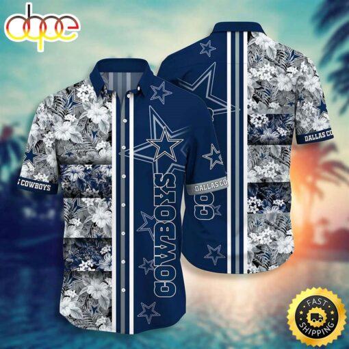 hothawaiianshirt Dallas Cowboys NFL Graphic Tropical Pattern , 3D Printed Beach Shirt Summer Best Gift For Fans Hawaiian Shirt 2023