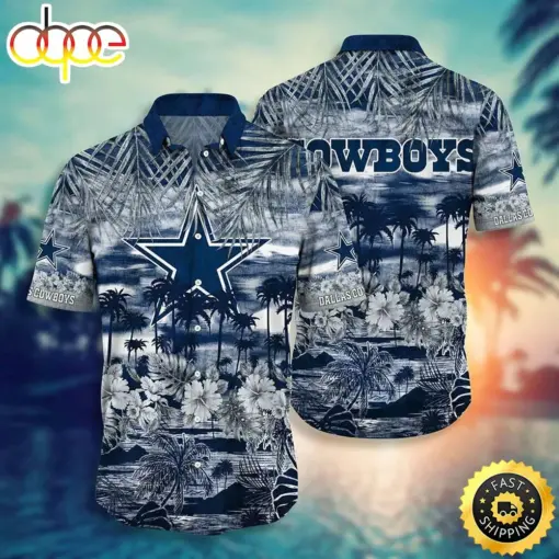 hothawaiianshirt Dallas Cowboys NFL Style Tropical Pattern Graphic Hot Trending Summer For Awesome Fans Hawaiian Shirt 2023