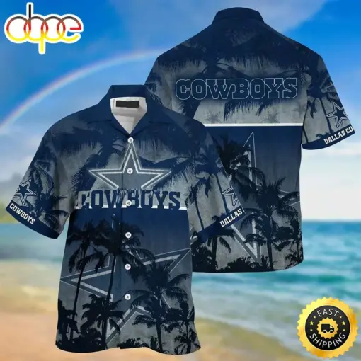 hothawaiianshirt Dallas Cowboys NFL Style Tropical Pattern Hot Trending Summer For Awesome Fans Hawaiian Shirt 2023