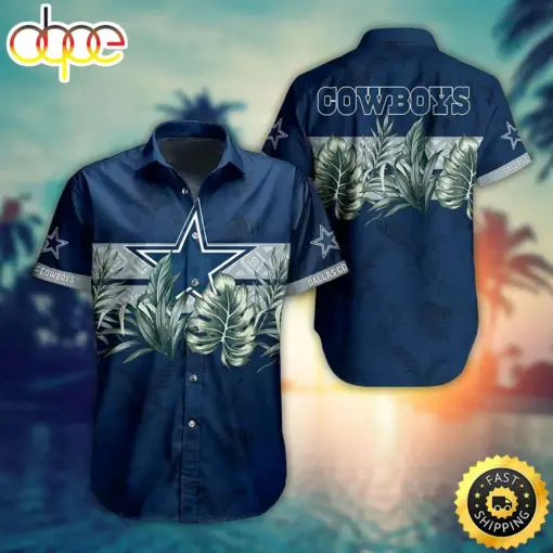 hothawaiianshirt Dallas Cowboys NFL Tropical Pattern Graphic Gift For Fan NFL Enthusiast Hawaiian Shirt 2023
