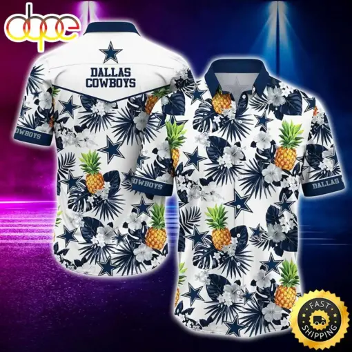 hothawaiianshirt Dallas Cowboys NFL Tropical Pattern Graphic Hawaii Shirt For Best Fan Ever Hawaiian Shirt 2023