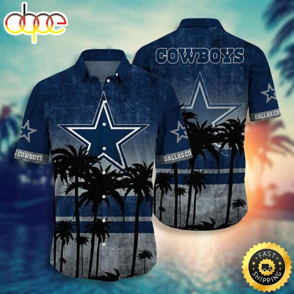 hothawaiianshirt Dallas Cowboys NFL Tropical Pattern Graphic New Collection Summer Gift For Fan NFL Hawaiian Shirt 2023