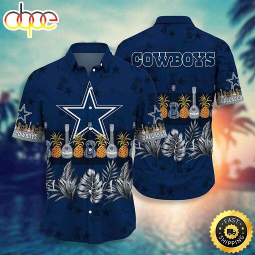 hothawaiianshirt Dallas Cowboys NFL Tropical Pattern Graphic Trends Summer Gift For Fan NFL Hawaiian Shirt 2023