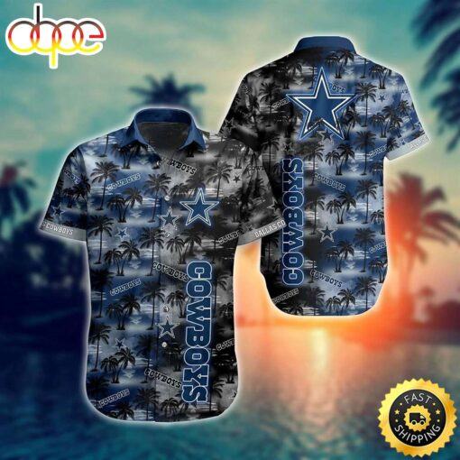 hothawaiianshirt Dallas Cowboys NFL Tropical Pattern New Hot Trend Summer For Football NFL Fans Hawaiian Shirt 2023