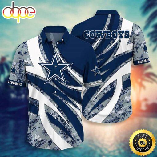 hothawaiianshirt Dallas Cowboys NFL Tropical Pattern New Trend Summer For Sports Football Fans Hawaiian Shirt 2023