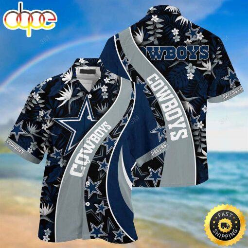 hothawaiianshirt Dallas Cowboys NFL With Tropical Pattern For Your Loved Ones Hawaiian Shirt 2023