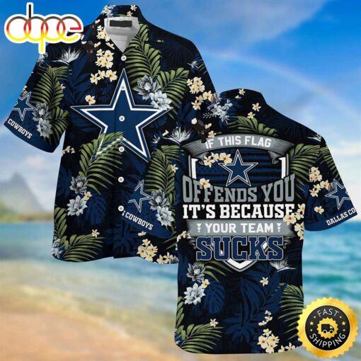 hothawaiianshirt Dallas Cowboys With Tropical Pattern Hawaiian Shirt 2023