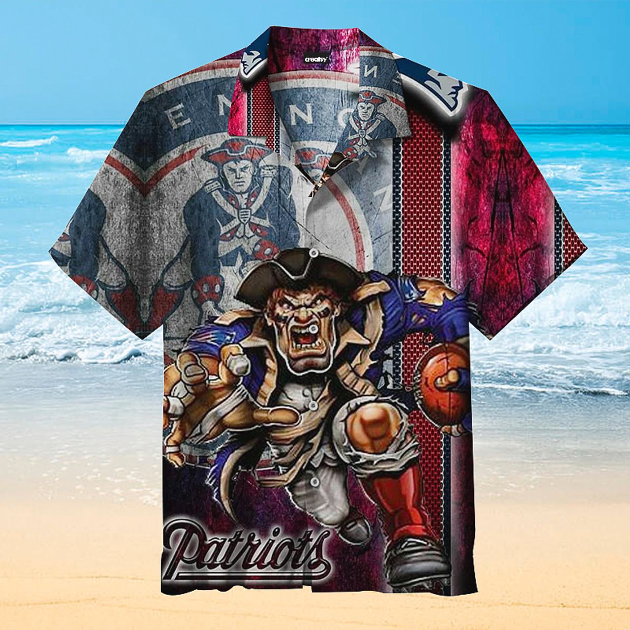 nfl New England Patriots Retro Hawaiian Shirt 3D All Over Print