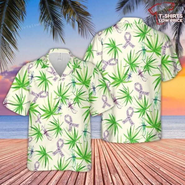 Alzheimer’s Awareness Ribbon Hawaiian Shirt Man for summer