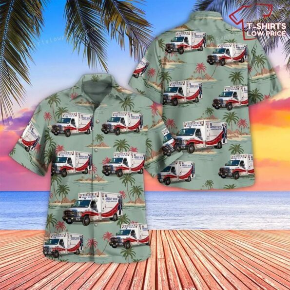 Ardsley Westchester County New York Ardsley-secor Volunteer Ambulance Corps Hawaiian Shirt Outfit for summer