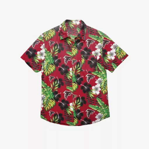 Atlanta Falcons Floral Button Up Hawaiian Shirt -hothawaiianshirt