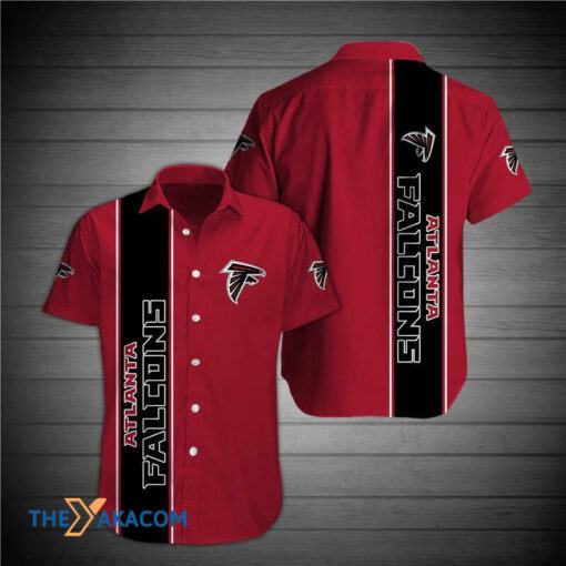 Atlanta Falcons Solid Color Gift For Fan Short Sleeve Hawaiian Shirt -hothawaiianshirt