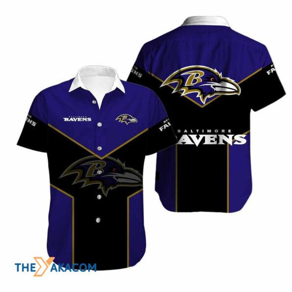 Baltimore Ravens Colorblock For Fan Gift For Fan Short Sleeve Hawaiian Shirt -hothawaiianshirt