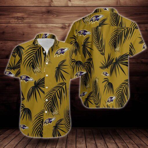 Baltimore Ravens Flower Short Sleeve Hawaiian Shirt -hothawaiianshirt