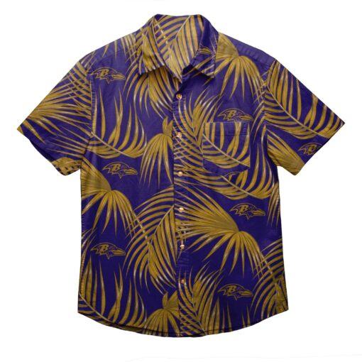 Baltimore Ravens Hawaiian Button Up All Over Printed Hawaiian Shirt Size S – 5Xl -hothawaiianshirt